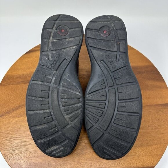 Ecco Remote Sneaker Oxford Size 11-11.5 EU 45 Black Leather Lace Up Shoes - Picture 6 of 11